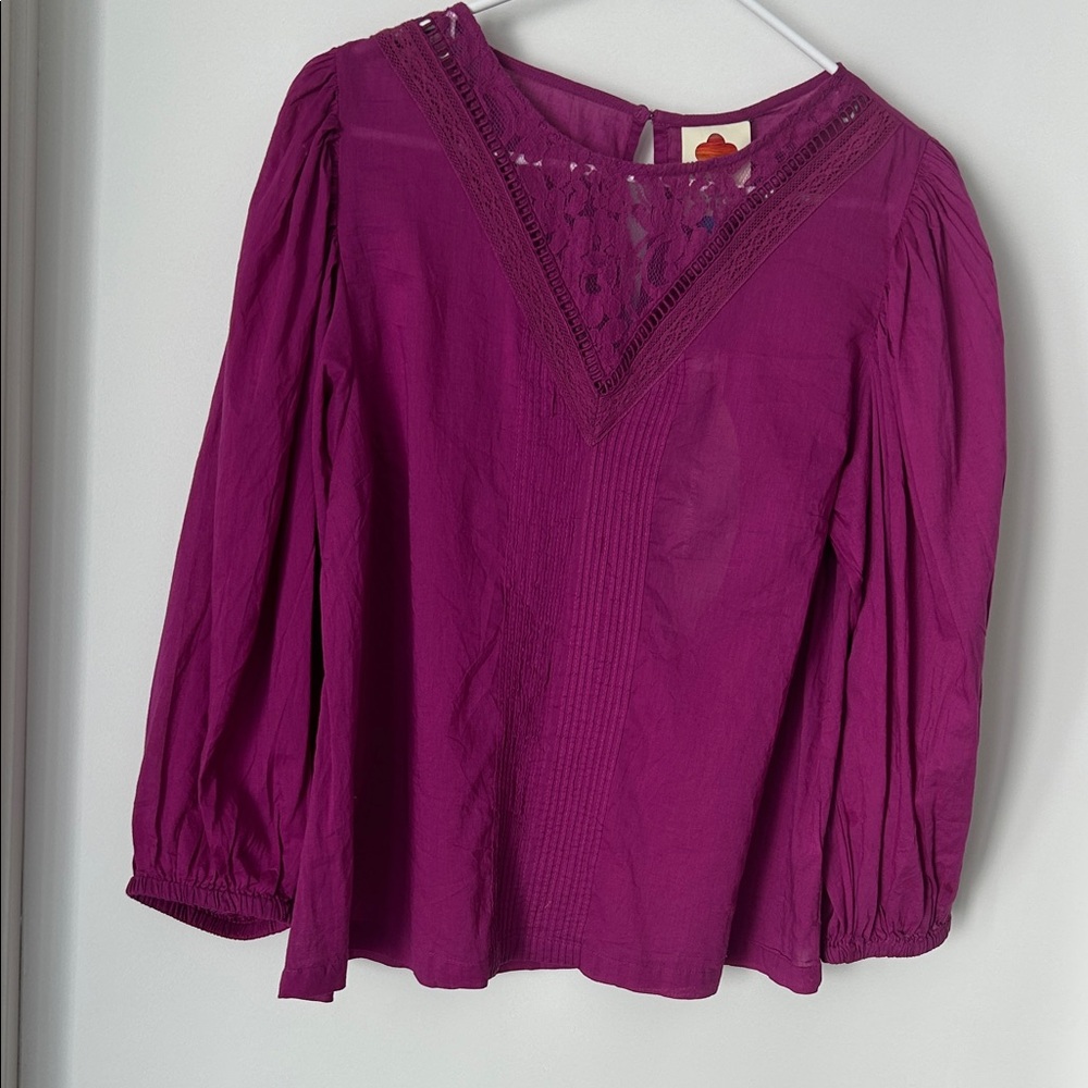 FARM rio for Anthropology Cotton Magenta Top Size Small - Picture 13 of 13